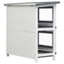 Jaula conejera con 4 puertas madera gris de vidaXL, Jaulas y habitáculos para animales pequeños - Ref: Foro24-170834, Precio:...