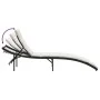 Lounger with black synthetic rattan cushion 55x199x50 cm by , Loungers - Ref: Foro24-368245, Price: 127,90 €, Discount: %