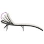 Tumbona con cojín ratán sintético negro 55x199x50 cm de , Tumbonas - Ref: Foro24-368245, Precio: 81,81 €, Descuento: %