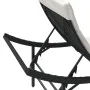 Lounger with black synthetic rattan cushion 55x199x50 cm by , Loungers - Ref: Foro24-368245, Price: 127,90 €, Discount: %