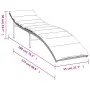 Lounger with black synthetic rattan cushion 55x199x50 cm by , Loungers - Ref: Foro24-368245, Price: 127,90 €, Discount: %