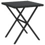 Tumbonas con mesita 2 unidades ratán sintético negro de , Tumbonas - Ref: Foro24-368251, Precio: 154,76 €, Descuento: %