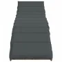 Lounger with gray synthetic rattan cushion 55x199x50 cm by , Loungers - Ref: Foro24-368247, Price: 130,34 €, Discount: %