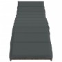 Tumbona con cojín ratán sintético gris 55x199x50 cm de , Tumbonas - Ref: Foro24-368247, Precio: 83,38 €, Descuento: %