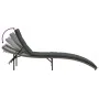 Lounger with gray synthetic rattan cushion 55x199x50 cm by , Loungers - Ref: Foro24-368247, Price: 130,34 €, Discount: %