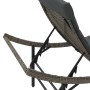 Tumbona con cojín ratán sintético gris 55x199x50 cm de , Tumbonas - Ref: Foro24-368247, Precio: 83,38 €, Descuento: %
