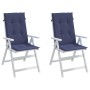 Cojines para silla con respaldo alto 2 uds tela azul marino de , Cojines para sillas y sofás - Ref: Foro24-378611, Precio: 43...