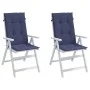 Cojines para silla con respaldo alto 2 uds tela azul marino de , Cojines para sillas y sofás - Ref: Foro24-378611, Precio: 36...