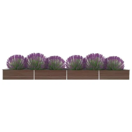 Jardinera de acero galvanizado marrón 600x80x45 cm de vidaXL, Maceteros y jardineras - Ref: Foro24-47074, Precio: 114,83 €, D...