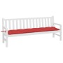 Cojín de banco de jardín tela Oxford rojo 200x50x7 cm de , Cojines para sillas y sofás - Ref: Foro24-361646, Precio: 31,22 €,...