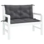 Cojines de banco de jardín 2 uds antracita 100x50x7 cm de , Cojines para sillas y sofás - Ref: Foro24-361659, Precio: 35,88 €...