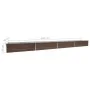Jardinera de acero galvanizado marrón 600x80x45 cm de vidaXL, Maceteros y jardineras - Ref: Foro24-47074, Precio: 114,83 €, D...