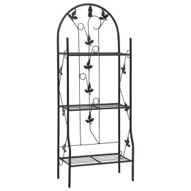 Estante para macetas 3 niveles hierro negro 52x28x128 cm de vidaXL, Soportes para macetas - Ref: Foro24-47097, Precio: 59,79 ...