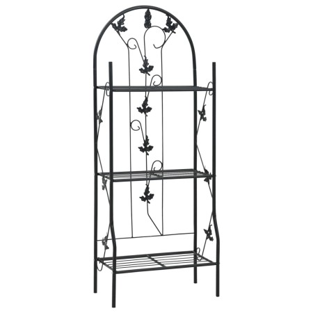 Estante para macetas 3 niveles hierro negro 52x28x128 cm de vidaXL, Soportes para macetas - Ref: Foro24-47097, Precio: 60,62 ...