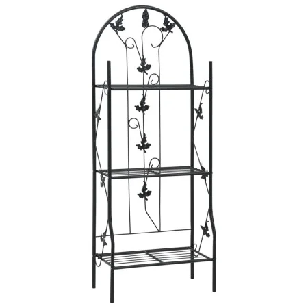 Estante para macetas 3 niveles hierro negro 52x28x128 cm de vidaXL, Soportes para macetas - Ref: Foro24-47097, Precio: 59,79 ...