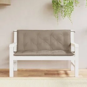 Cojines de banco de jardín 2 uds tela Oxford taupé 120x50x7 cm de , Cojines para sillas y sofás - Ref: Foro24-361686, Precio:...