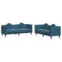 Juego de sofás con cojines 2 piezas terciopelo azul de , Sofás - Ref: Foro24-3209265, Precio: 526,12 €, Descuento: %