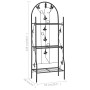 Estante para macetas 3 niveles hierro negro 52x28x128 cm de vidaXL, Soportes para macetas - Ref: Foro24-47097, Precio: 60,62 ...