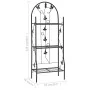 Estante para macetas 3 niveles hierro negro 52x28x128 cm de vidaXL, Soportes para macetas - Ref: Foro24-47097, Precio: 59,79 ...
