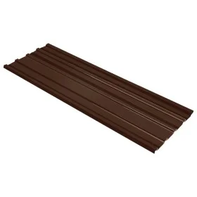 Panel para tejado 12 unidades acero galvanizado marrón de vidaXL, Techo - Ref: Foro24-145721, Precio: 78,12 €, Descuento: %