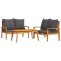 Set de muebles para jardín 3 piezas con cojines madera acacia de , Conjuntos de jardín - Ref: Foro24-3211799, Precio: 397,97 ...