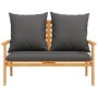 Set de muebles para jardín 3 piezas con cojines madera acacia de , Conjuntos de jardín - Ref: Foro24-3211799, Precio: 397,97 ...