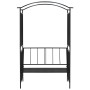 Arco de jardín con banco hierro negro 128x50x207 cm de vidaXL, Pérgolas, arcos y enrejados de jardín - Ref: Foro24-47093, Pre...