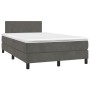 Cama box spring con colchón terciopelo gris oscuro 120x190 cm de , Camas y somieres - Ref: Foro24-3269826, Precio: 383,64 €, ...