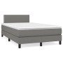 Cama box spring con colchón tela gris oscuro 120x190 cm de , Camas y somieres - Ref: Foro24-3269717, Precio: 385,14 €, Descue...
