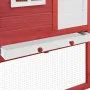 Gallinero con ponedero madera maciza abeto rojo y blanco de vidaXL, Jaulas y habitáculos para animales pequeños - Ref: Foro24...