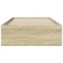 Cama con cajones madera ingeniería roble Sonoma 90x200 cm de , Camas y somieres - Ref: Foro24-3280428, Precio: 111,48 €, Desc...