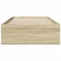 Sonoma oak engineered wood bed with drawers 100x200 cm by , Beds and slatted bases - Ref: Foro24-3280421, Price: 113,07 €, Di...