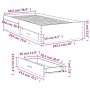 Sonoma oak engineered wood bed with drawers 100x200 cm by , Beds and slatted bases - Ref: Foro24-3280421, Price: 113,07 €, Di...