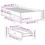 Cama con cajones madera de ingeniería roble ahumado 100x200 cm de , Camas y somieres - Ref: Foro24-3280423, Precio: 114,62 €,...