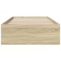Cama con cajones madera ingeniería roble Sonoma 90x190 cm de , Camas y somieres - Ref: Foro24-3280435, Precio: 108,42 €, Desc...