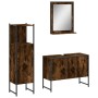 Set de muebles baño 3 pzas madera contrachapada roble ahumado de , Muebles de baño - Ref: Foro24-3214351, Precio: 156,47 €, D...