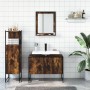 Set de muebles baño 3 pzas madera contrachapada roble ahumado de , Muebles de baño - Ref: Foro24-3214351, Precio: 156,47 €, D...