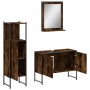 Set de muebles baño 3 pzas madera contrachapada roble ahumado de , Muebles de baño - Ref: Foro24-3214351, Precio: 156,47 €, D...