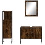 Set de muebles baño 3 pzas madera contrachapada roble ahumado de , Muebles de baño - Ref: Foro24-3214351, Precio: 156,47 €, D...