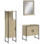 Set de muebles de baño 3 pzas madera contrachapada roble sonoma de , Muebles de baño - Ref: Foro24-3214345, Precio: 150,52 €,...