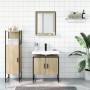 Set de muebles de baño 3 pzas madera contrachapada roble sonoma de , Muebles de baño - Ref: Foro24-3214345, Precio: 150,52 €,...