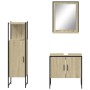Set de muebles de baño 3 pzas madera contrachapada roble sonoma de , Muebles de baño - Ref: Foro24-3214345, Precio: 150,52 €,...