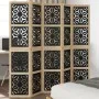 Biombo separador 5 paneles madera maciza Paulownia marrón negro de , Divisores de ambientes - Ref: Foro24-358806, Precio: 138...