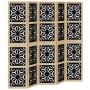 Biombo separador 5 paneles madera maciza Paulownia marrón negro de , Divisores de ambientes - Ref: Foro24-358806, Precio: 140...