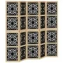 Biombo separador 5 paneles madera maciza Paulownia marrón negro de , Divisores de ambientes - Ref: Foro24-358806, Precio: 138...