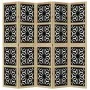 Biombo separador 5 paneles madera maciza Paulownia marrón negro de , Divisores de ambientes - Ref: Foro24-358806, Precio: 138...