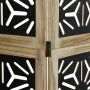 Biombo separador 5 paneles madera maciza Paulownia marrón negro de , Divisores de ambientes - Ref: Foro24-358806, Precio: 138...