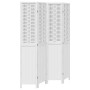 Biombo separador de 4 paneles madera maciza Paulownia blanco de , Divisores de ambientes - Ref: Foro24-358723, Precio: 124,18...