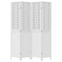 Biombo separador de 4 paneles madera maciza Paulownia blanco de , Divisores de ambientes - Ref: Foro24-358723, Precio: 124,18...