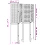 Biombo separador de 4 paneles madera maciza Paulownia blanco de , Divisores de ambientes - Ref: Foro24-358723, Precio: 124,18...